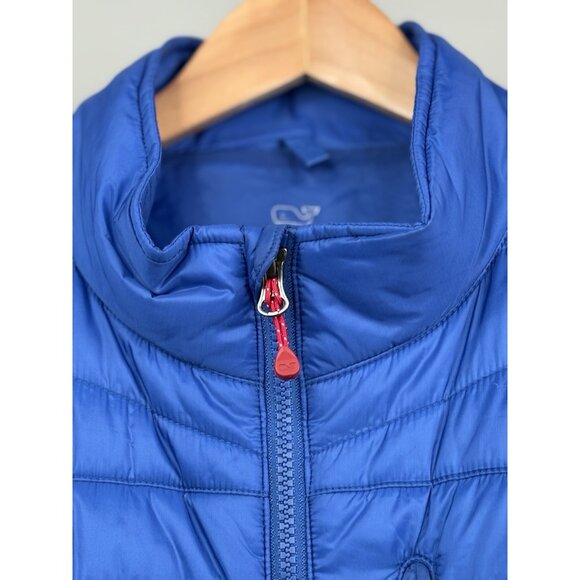 Vineyard Vines Puffer Vest Men’s XL Mountain Weekend Blue Nylon Quilted Full Zip - Picture 5 of 16